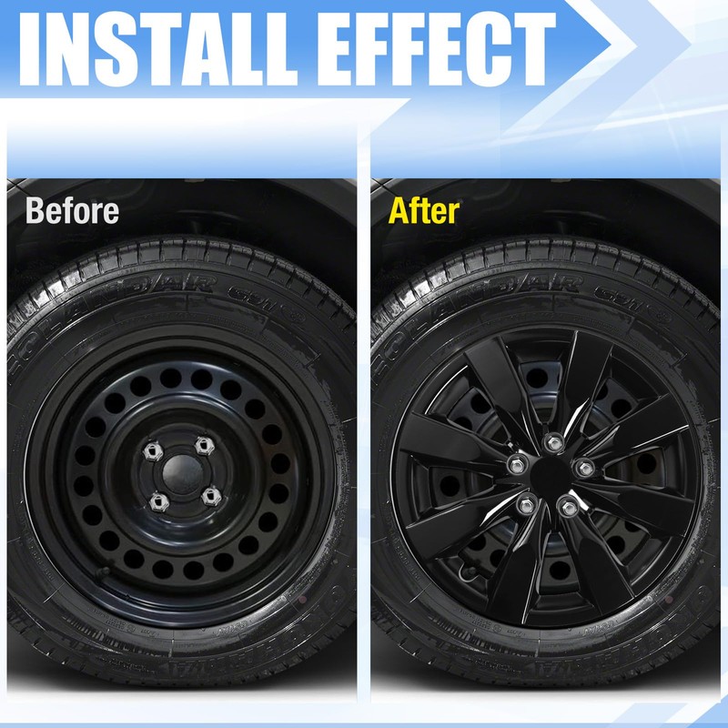 AUTOWIKI 16” Hubcaps for 2009-2019 Toyota Corolla & 2009-2014 Toyota