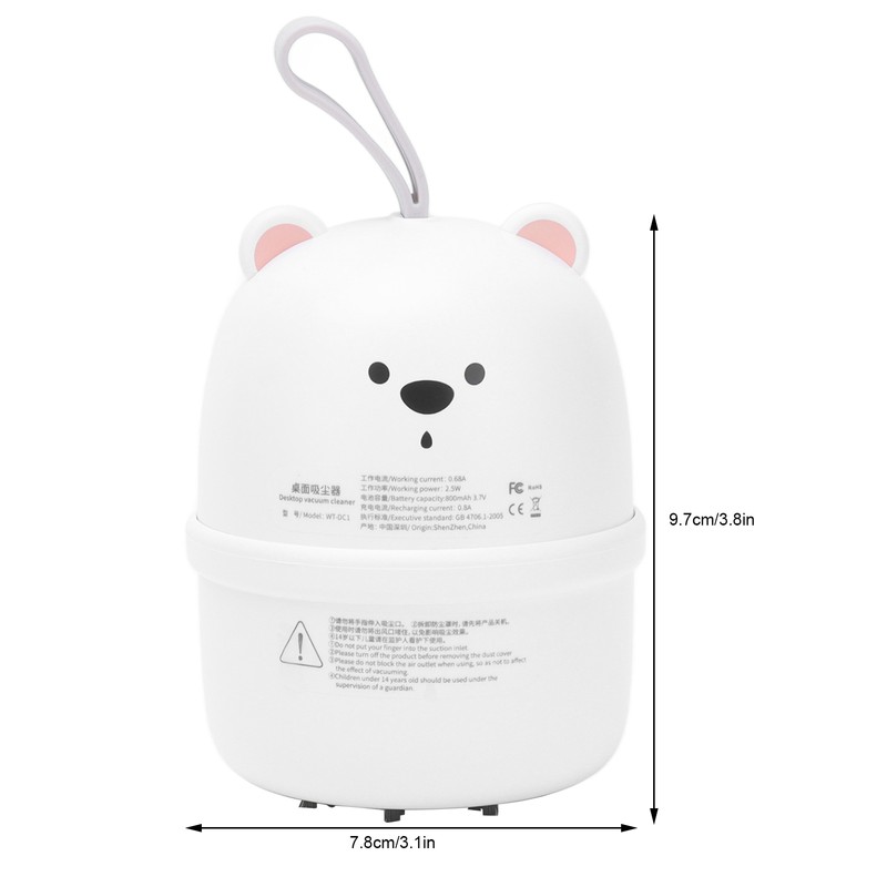 Mini Desktop Dust Collector USB Charging Mini Portable Bear Kids