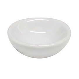 MyTinyWorld 4 x 16mm Dolls House Miniature White Glazed Ceramic Bowls