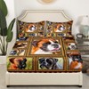 Feelyou Boxer Dog Fitted Sheet Twin Size Cute Dog Puppy