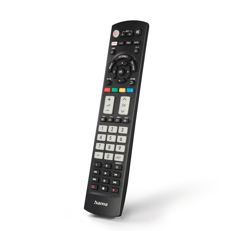 Hama Universal Remote Control for Panasonic TVs (Infrared, Learnable, Luminous