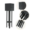 4 Pcs 4”x4“ Concrete Post Anchor,(Actual 3.6"x3.6") Wet Concrete Foundation