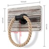 MyGift Rustic-Industrial Wall-Mounted Torched Wood & Rope Towel Ring