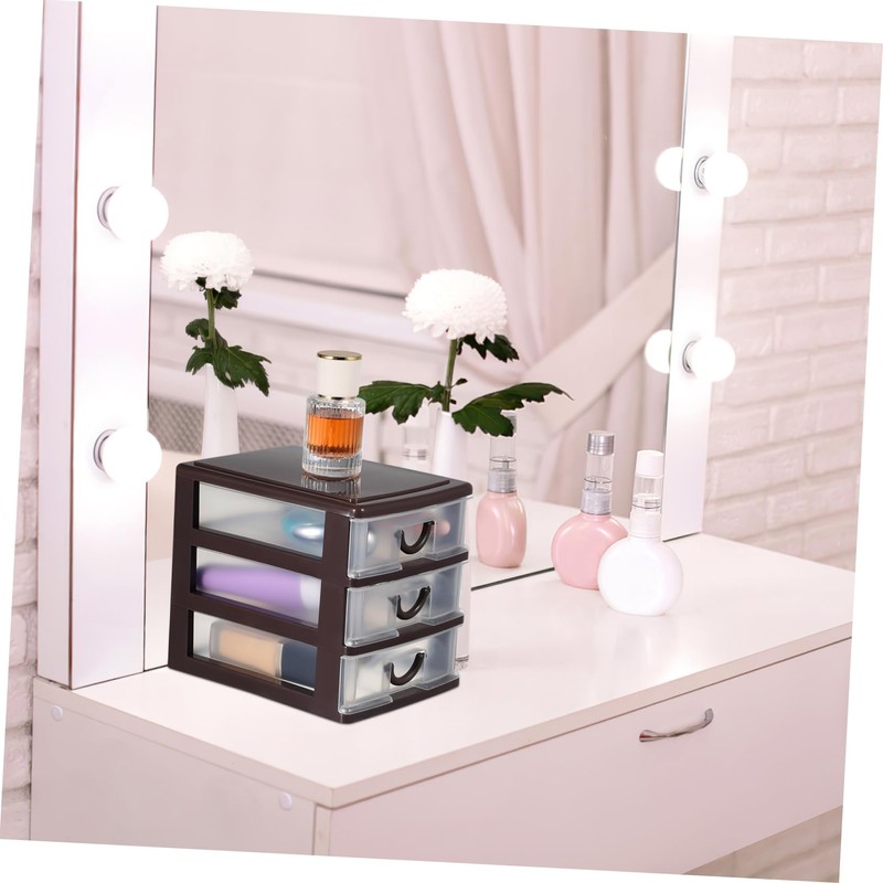 KOMBIUDA Plastic Storage Bin 3 Tier Drawer Organiser Box Home