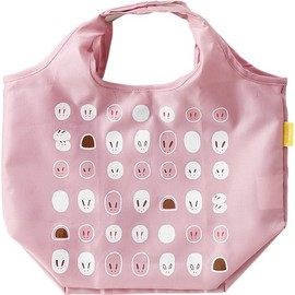 Hamamonyo Eco Tote Small Rabbit Bun, Pink, Pink