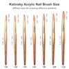 Acrylic Nail Brush Size 10, Kolinsky Acrylic Nail Brush for
