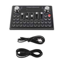 Sound Mixer Compact 820mah 18pcs Special Effect Buttons 5pcs Sound Buttons 7pcs Function Buttons Live Sound Card for Karaoke Chatting