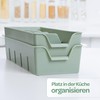 KONZEPT Spice Organiser for Cupboard, Stackable Spice Storage, Plastic Spice