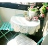 Hetao 100% Cotton Handmade Crochet Round Tablecloth Doilies Lace Table