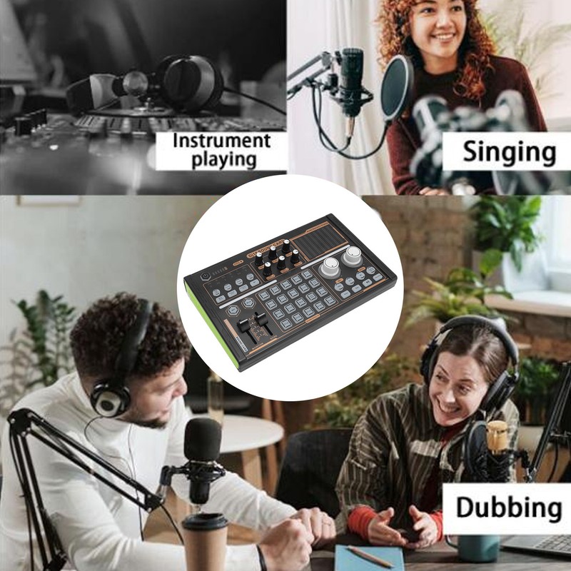 Sound Mixer Multi Sound Effects Noise Reduction Colorful Lights DJ18