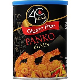 4C Premium Gluten Free Bread Crumbs, Panko Plain 1 Pack, Gluten-Free Flavorful Crispy Crunchy, Value Pack
