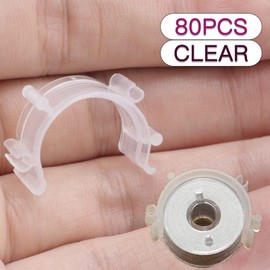 Joyangy 80pcs Sewing Bobbin Clips, Clear Bobbin Holder, Plastic Thread Clamps Spools Organizers, Sewing Tool Accessory for Craft DIY Embroidery