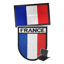 France jersey patches Velcro funny set of 2 patches France flag Velcro patch small patch backpack patch vest France decorative flag patch Velcro emblem