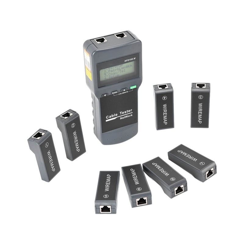 F‑8108‑M LCD Display Network Cable Length Tester Cable Wire Fault