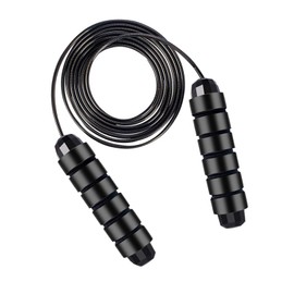 CHENGZI Adjustable Jump Rope Skipping Rope for Kids and Adults (Black)