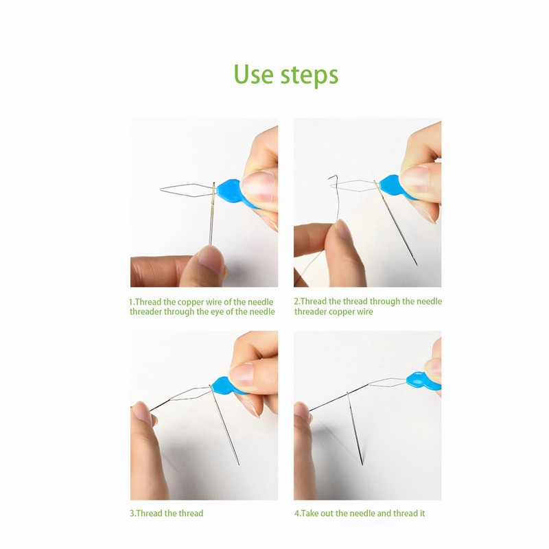 100 Pcs Plastic Needle threaders，Sewing Needles Seedle Threaders，Needle Threader Hand