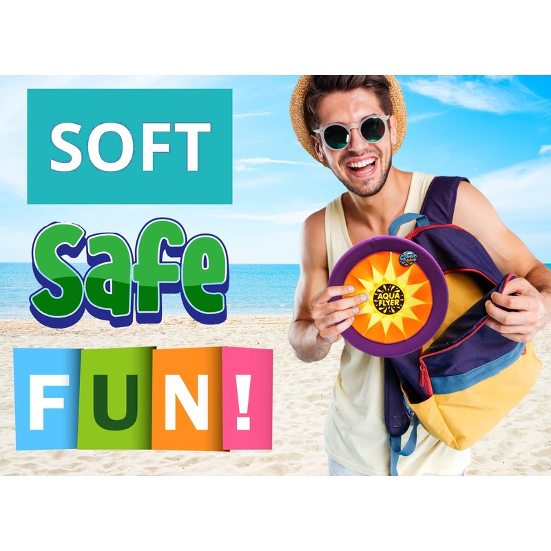 JA-RU Soft & Safe Frisbee Throwing Disc Splash Fun Aqua