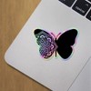 Holographic Decal Stickers of Butterfly Mandalas Flowers Premium Waterproof Vinyl