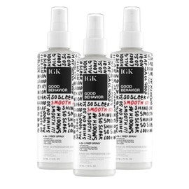 IGK GOOD BEHAVIOR 4-in-1 Prep Spray | Leave In + Instantly Detangled + Heat Protectant | 24-Hour Frizz Control | Vegan + Cruelty Free | 207ml | 7 oz:_Buy 3, Get 2 Free