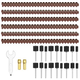 QWORK® 531-Piece Sanding Sleeve Set for Power Tools, Grit 80-600, Diameter 1/2 Inch, 3/8 Inch and 1/4 Inch, Ideal for DIY Projects