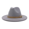Lisianthus Women Classic Felt Fedora Wide Brim Hat with Belt