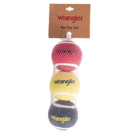 Wrangler Tennis Balls for Dogs – 3-Pack Non-Toxic Rubber Fetch Balls - High-Visibility Fetch Toys for Dogs - Standard 2.5" Size - Interactive Dog Toys and Breeds