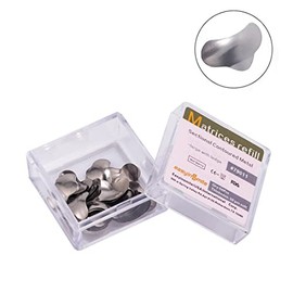 50Pcs Dental 50μm Sectional Contoured Metal Matrices Matrix Refill (Large with Ledge)