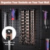WORKPRO Magnetic Socket Organizer, Heavy Duty 1/4-Inch Drive Socket Rail