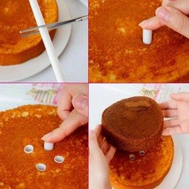 Lecute Varillas Sujetador Pisos Pastel Soporte Postres Columnas