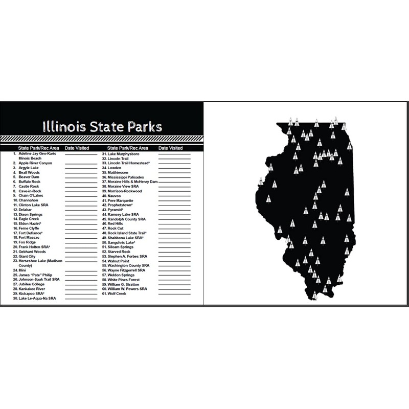 Illinois State Parks & Recreation Areas Bucket List Photo Journal