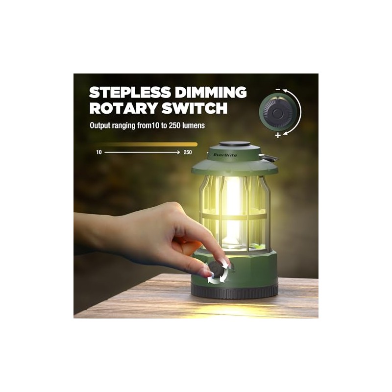 EverBrite USB C Rechargeable Camping Lantern with Dimming