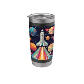 Vibrant Space Shuttle Cosmic Adventure Stainless Steel Insulated Tumbler