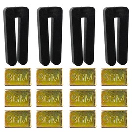 4 Set Ceiling fan blade counterbalance kit, includes 4 plastic counterbalance clips and 12 metal self-adhesive 3g counterweights to counterbalance the weight of the ceiling fan