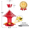 Birdream Hummingbird Feeder for Outdoors Hanging 40oz 10 Feeding Ports,