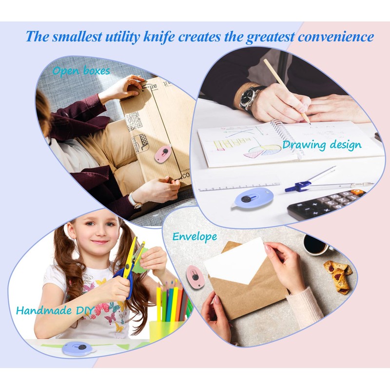 Mini Ceramic Box Cutter, 6pcs Package And Box Opener, Retractable
