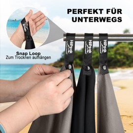 HiiPeak Microfibre Towel (50 cm x 30 cm) Compact and Lightweight Microfibre Towels Fitness Towel Quick-Drying Absorbent Sports Towel Gym Swimming and Gym Towel (Light Grey)