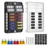 Deyooxi 12 Way 12V Blade Fuse Block,12 Circuit ATC/ATO Fuse
