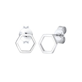 Elli Women's 925 Sterling Silver Xilion Cut Stud Earrings