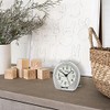Seiko Sakai Travel Bedroom Alarm Clock, Metallic Silver