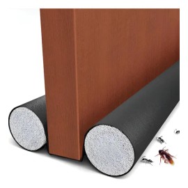 Mejorado Guardapolvo Cubre Puerta Evita Insectos Impermeable,protector Para Puerta,tapón De Aire Para Debajo De La Puerta,ajustable,bloqueo De Ruido,tope Para Puerta De Bajo Puerta,doble Borde,negro