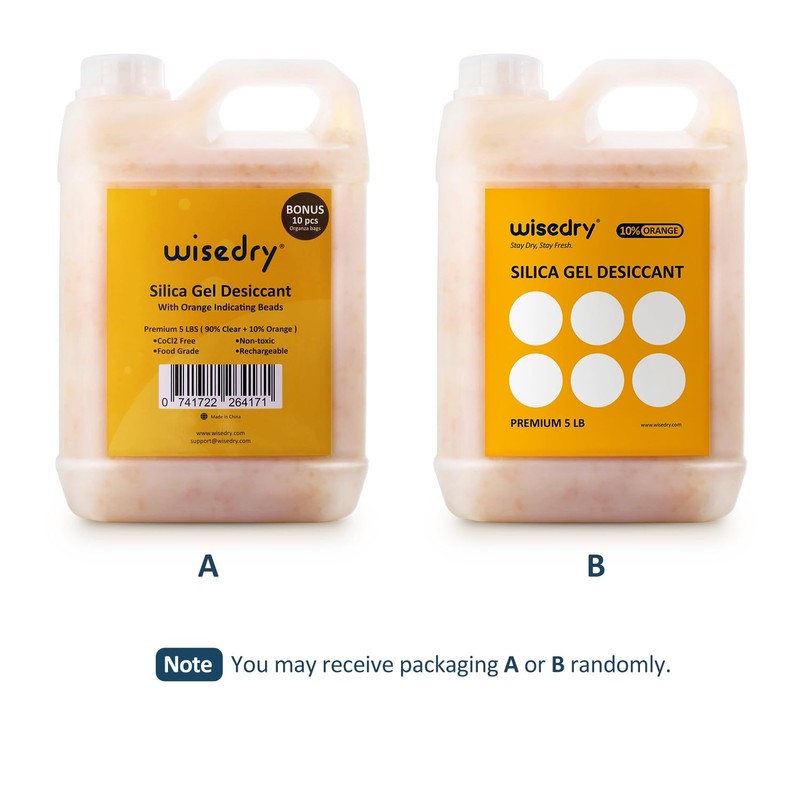 wisedry [ 5 LBS ] Silica Gel Beads Reusable Color