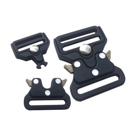 TXZWJZ Heavy-Duty Metal Tactical Belt - 1.25 Inch, 2 Pack Metal Quick Release Buckle for Luggage Straps, Pet Collar, Backpack Repairing