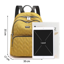 KESUDE Black Backpack Women Laides Rucksack School Bags Lightweight Nylon Shoulder Bag Daily Daypack for Womens, Ladies & Girls Trip Work Shopping