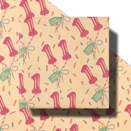 RUSPEPA 11th Birthday Wrapping Paper for Girls, Mini Roll, Pink Number 11 Balloons Design Kraft Gift Wrap Paper for Girls' Birthday Party and More, 17 Inches x 16.4 Feet, 11 Years Old