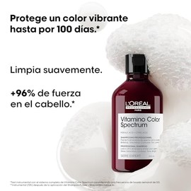 L'Oréal Professionnel Vitamino Color Spectrum | Shampoo de cuidado avanzado| Limpia suavemente el cabello teñido | Protege el color | 300ml