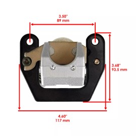 Caltric Rear Brake Caliper W/Pads for Yamaha Rhino 450 YXR450 4X4 2006 2007 2008 2009
