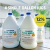 CPDI Champion 4-Pack Pool Shock, 12.5 Liquid Chlorinator for Swimming