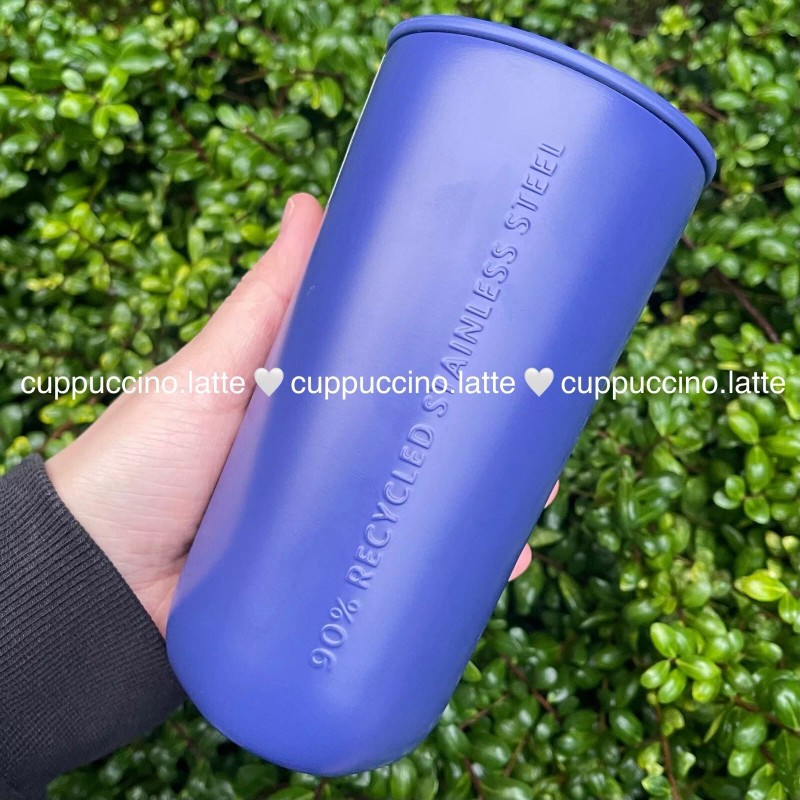 Starbucks NWT Starbucks 2025 Matte Purple Blue Recycled Sustain Triangle