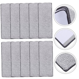 Healvian 10pcs Microfiber Mop Pads Reusable Cleaning Mop Cloths for Wet and Dry Mopping Compatible with Floor Mops for Household Cleaning