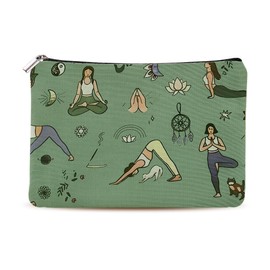 Yoga Instructor Gifts for Women Yoga Lover Birthday Gifts for Mom Wife Daughter Makeup Bag for Sister Friends Cosmetic Bag